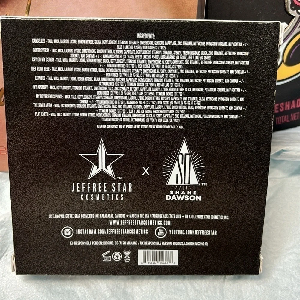 Jeffree Star cosmetics mini controversy by Shane Dawson eyeshadow collection New